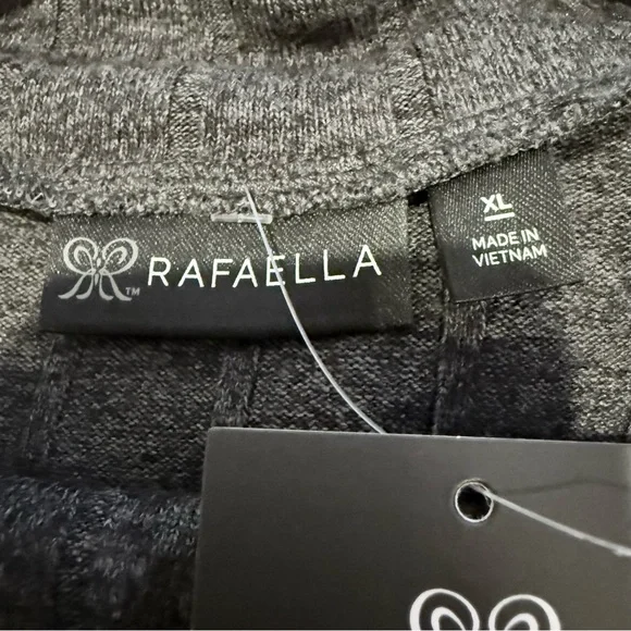 NWT- Rafaella Dark Heather Gray Cowl Neck Top Button Sweater Sz XL - Picture 10 of 12
